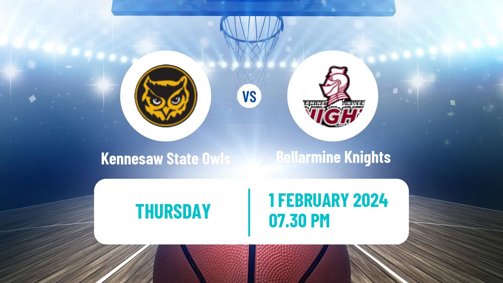 Basketball NCAA College Basketball Kennesaw State Owls - Bellarmine Knights