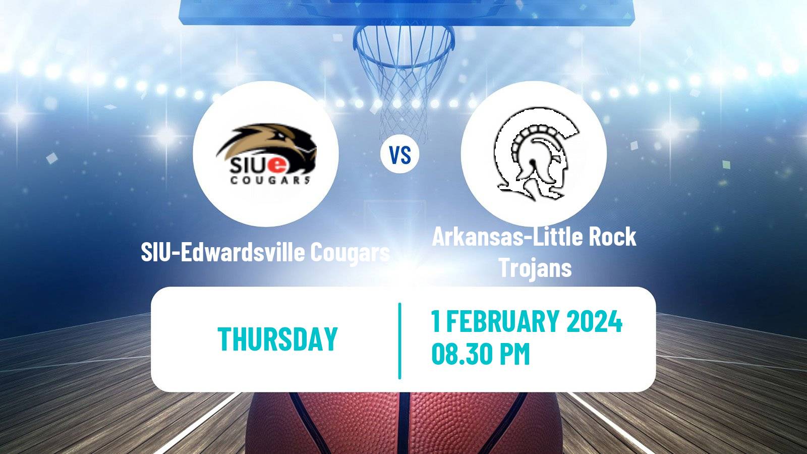 Basketball NCAA College Basketball SIU-Edwardsville Cougars - Arkansas-Little Rock Trojans