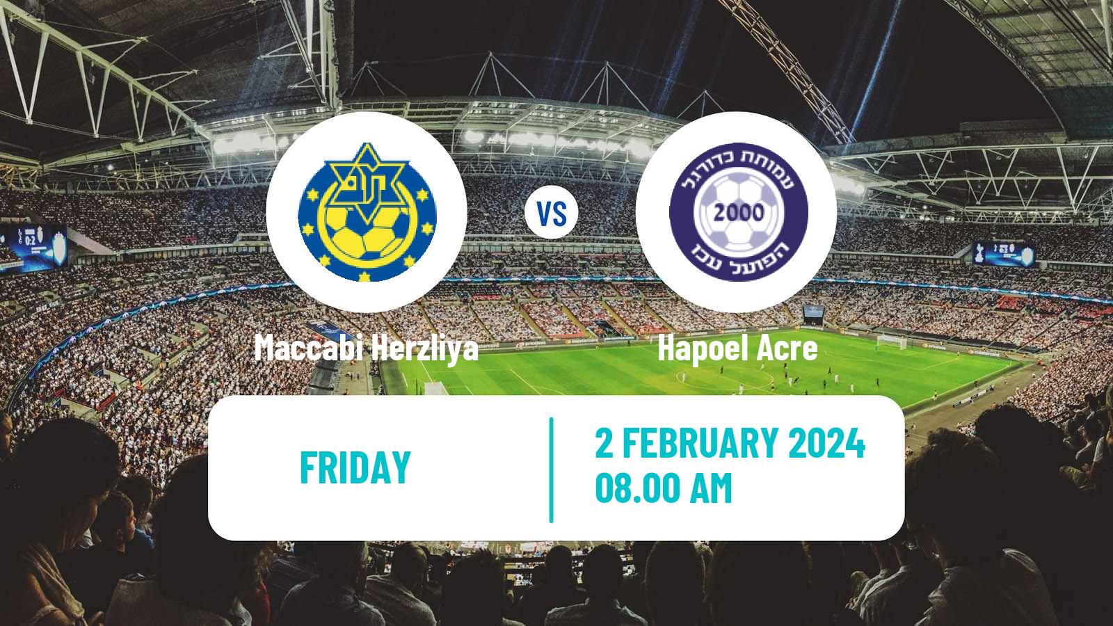 Soccer Israeli Liga Leumit Maccabi Herzliya - Hapoel Acre