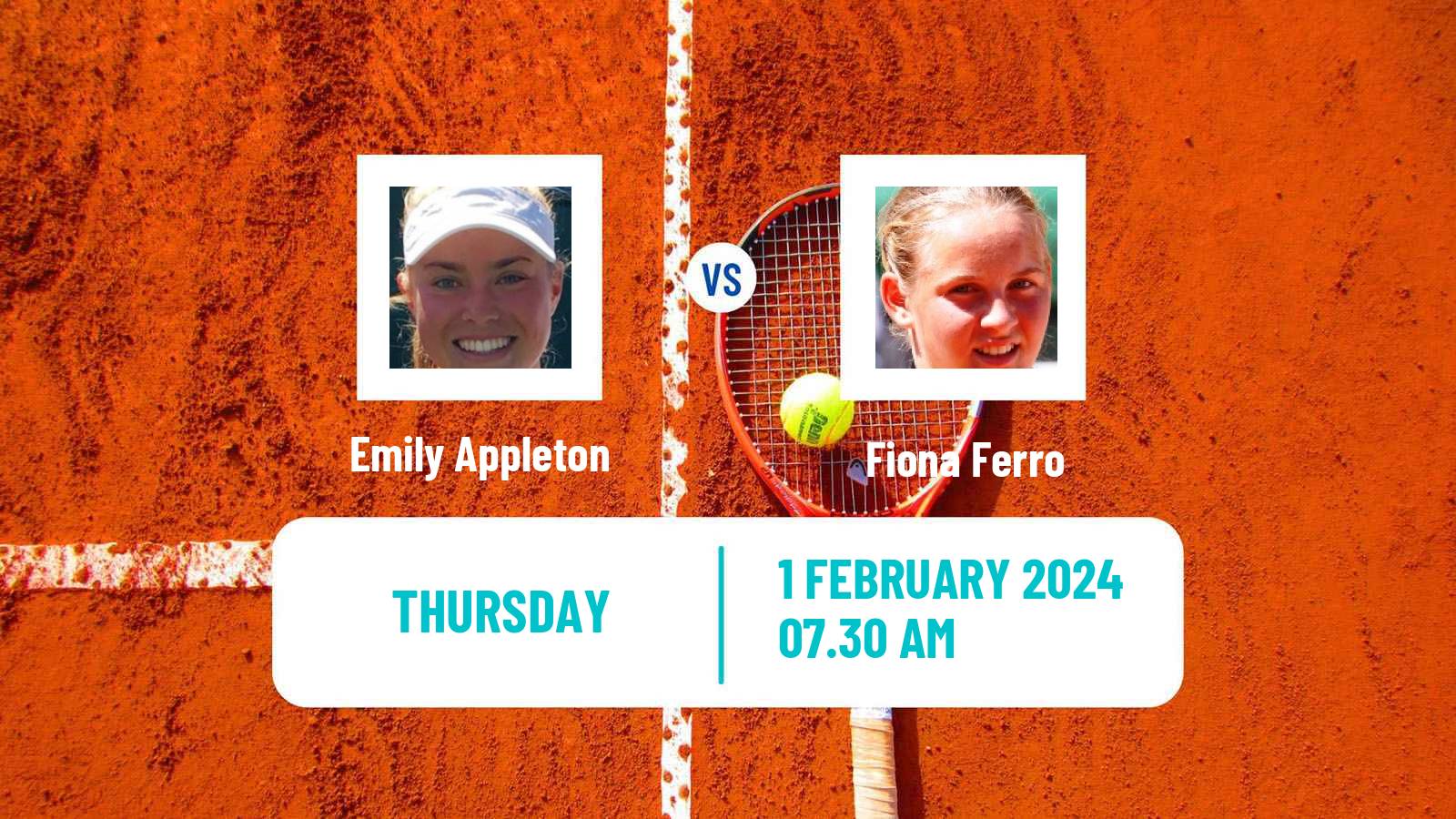 Tennis ITF W75 Andrezieux Boutheon Women Emily Appleton - Fiona Ferro