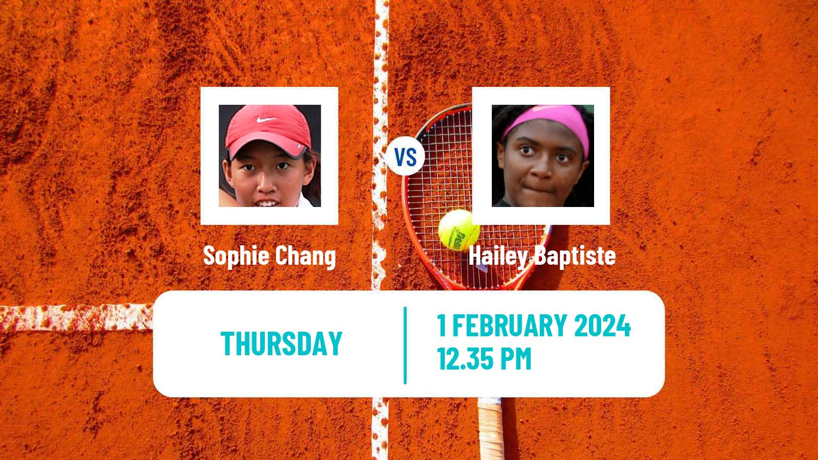 Tennis ITF W75 Rome Ga Women Sophie Chang - Hailey Baptiste