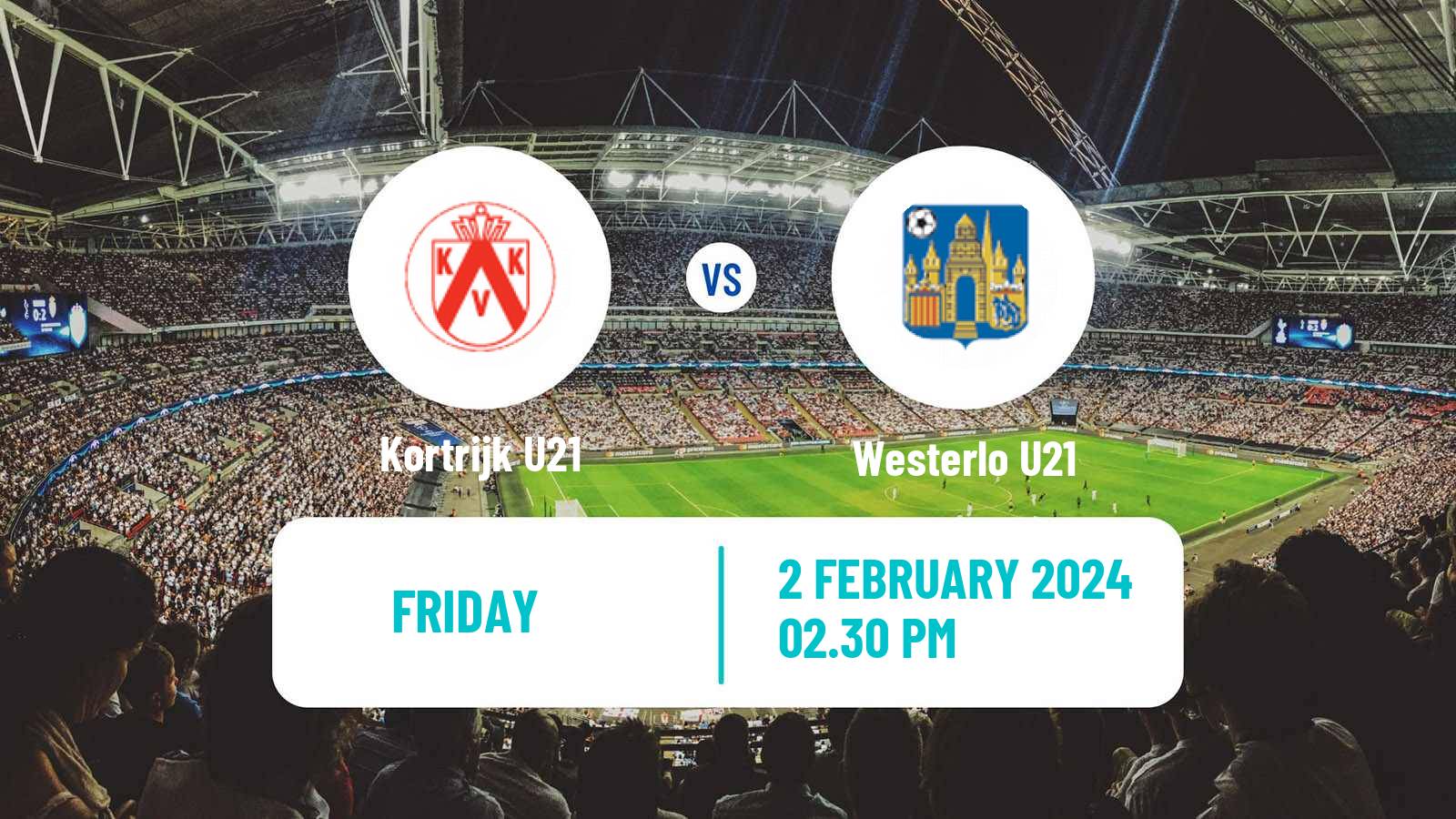 Soccer Belgian Pro League U21 Kortrijk U21 - Westerlo U21