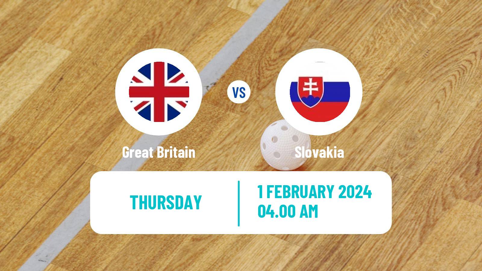 Floorball World Championship Floorball Great Britain - Slovakia