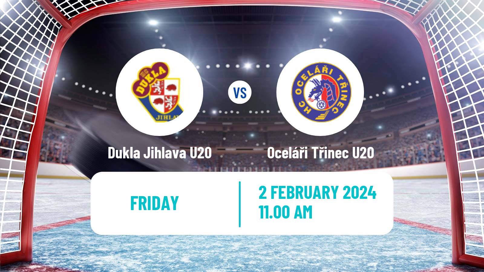 Hockey Czech ELJ Dukla Jihlava U20 - Oceláři Třinec U20