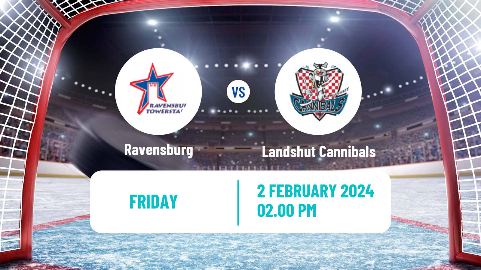 Hockey German DEL2 Ravensburg - Landshut Cannibals