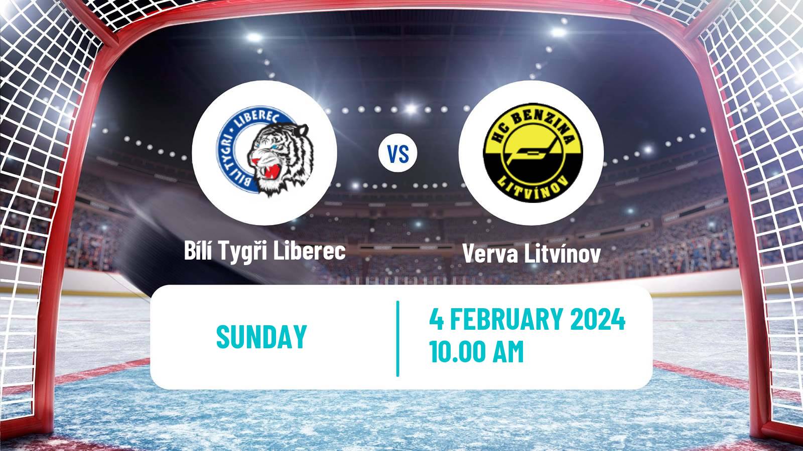 Hockey Czech Extraliga Bílí Tygři Liberec - Verva Litvínov