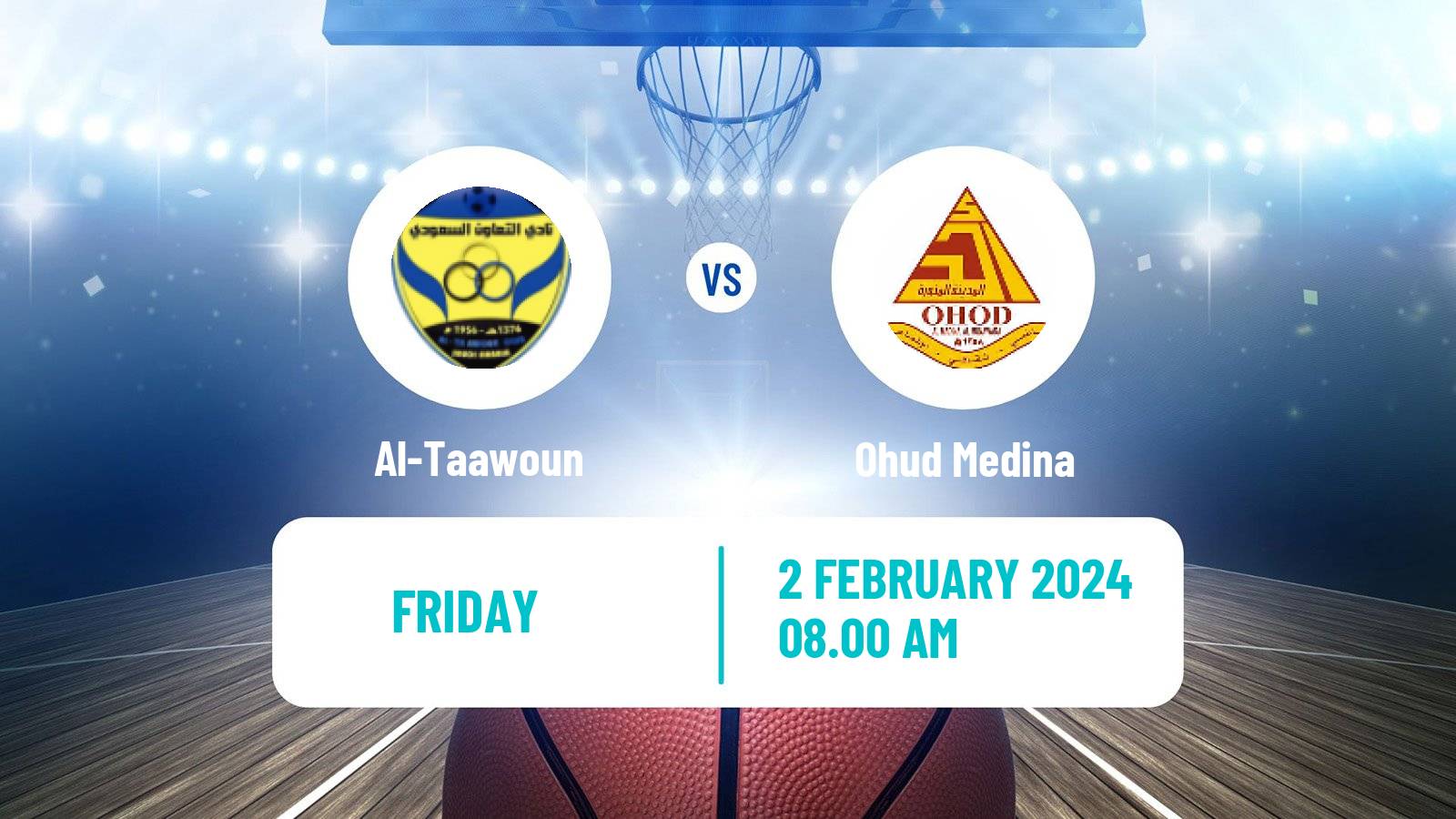 Basketball Saudi Premier League Basketball Al-Taawoun - Ohud Medina