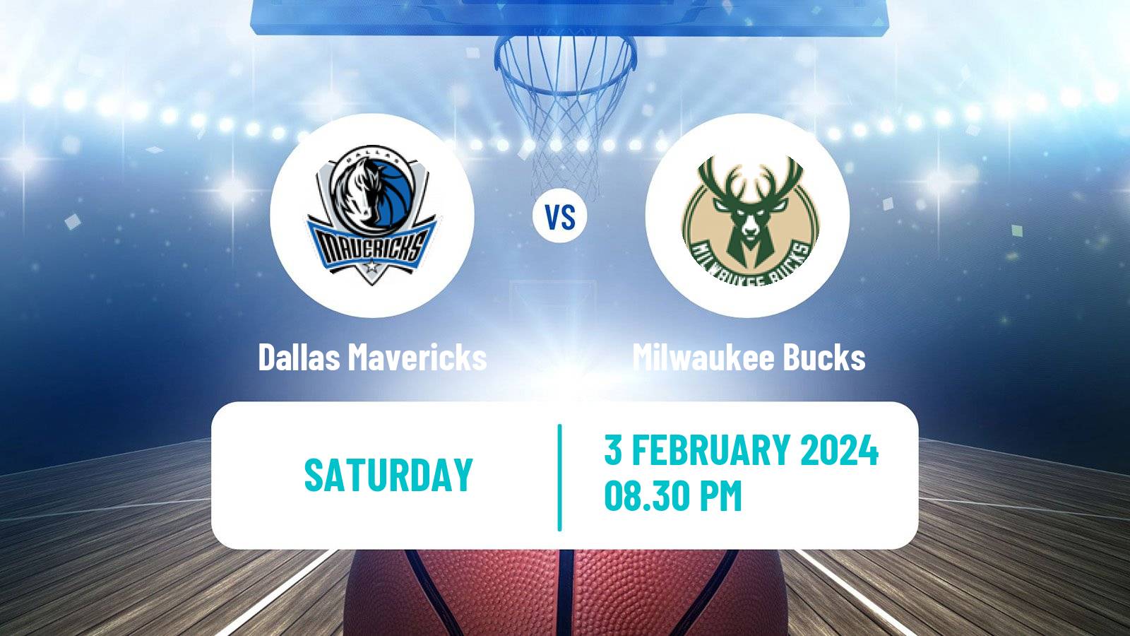 Basketball NBA Dallas Mavericks - Milwaukee Bucks