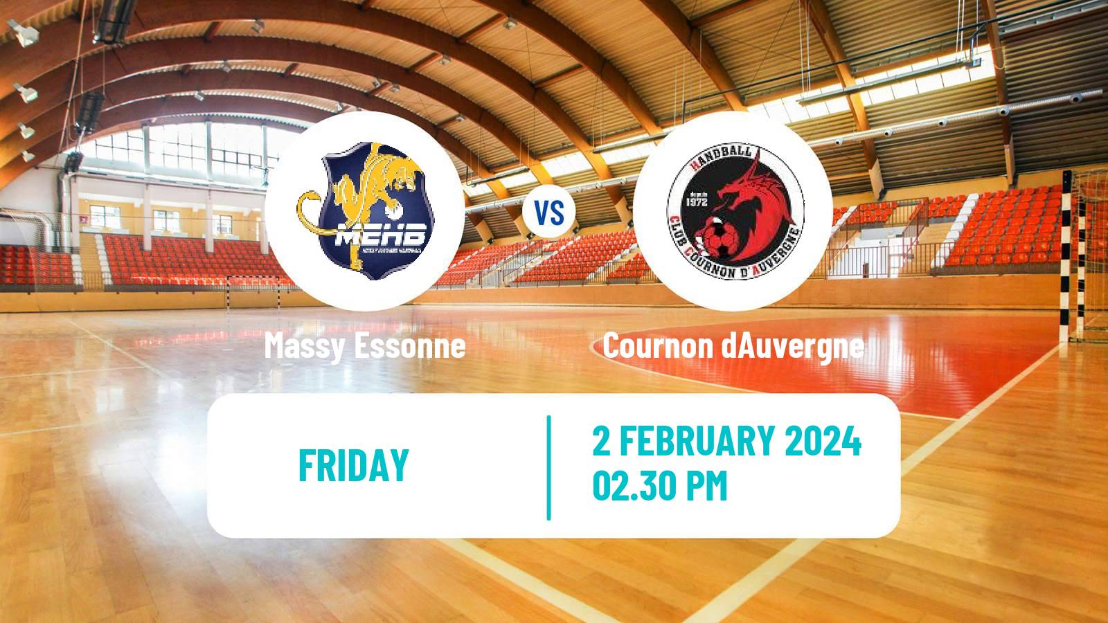 Handball French Proligue Handball Massy Essonne - Cournon dAuvergne