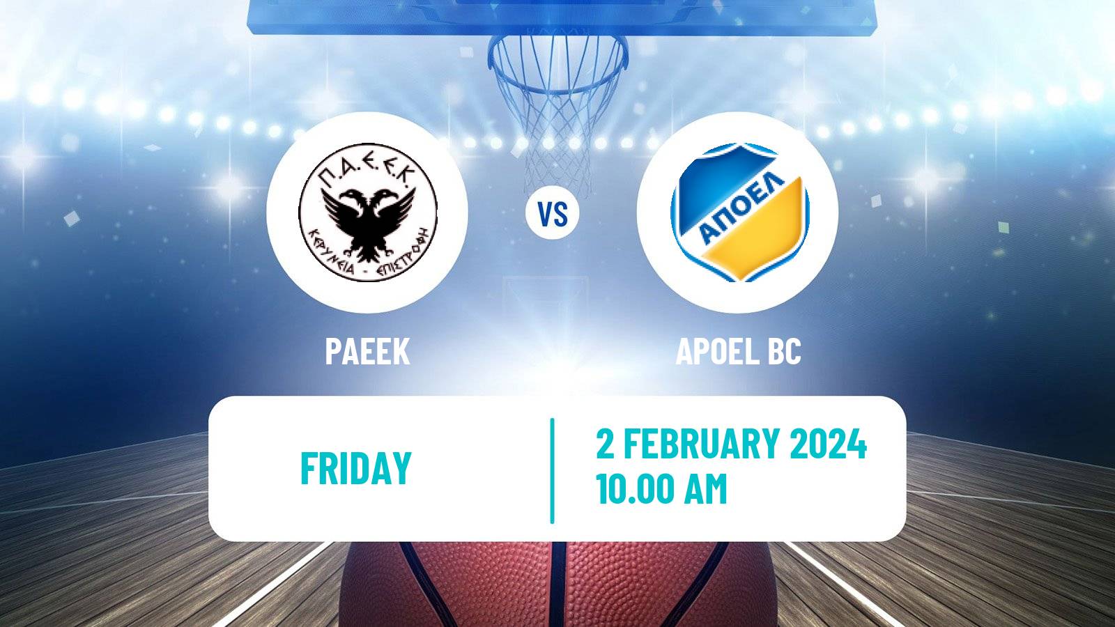 Basketball Cypriot Division A Basketball PAEEK - APOEL