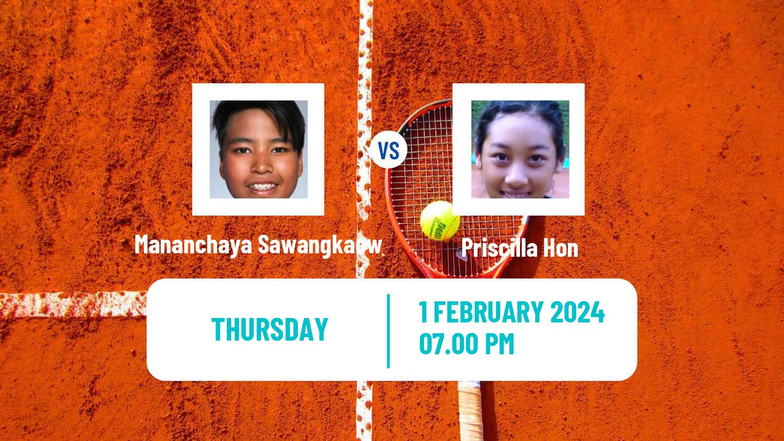 Tennis ITF W75 Burnie Women Mananchaya Sawangkaew - Priscilla Hon