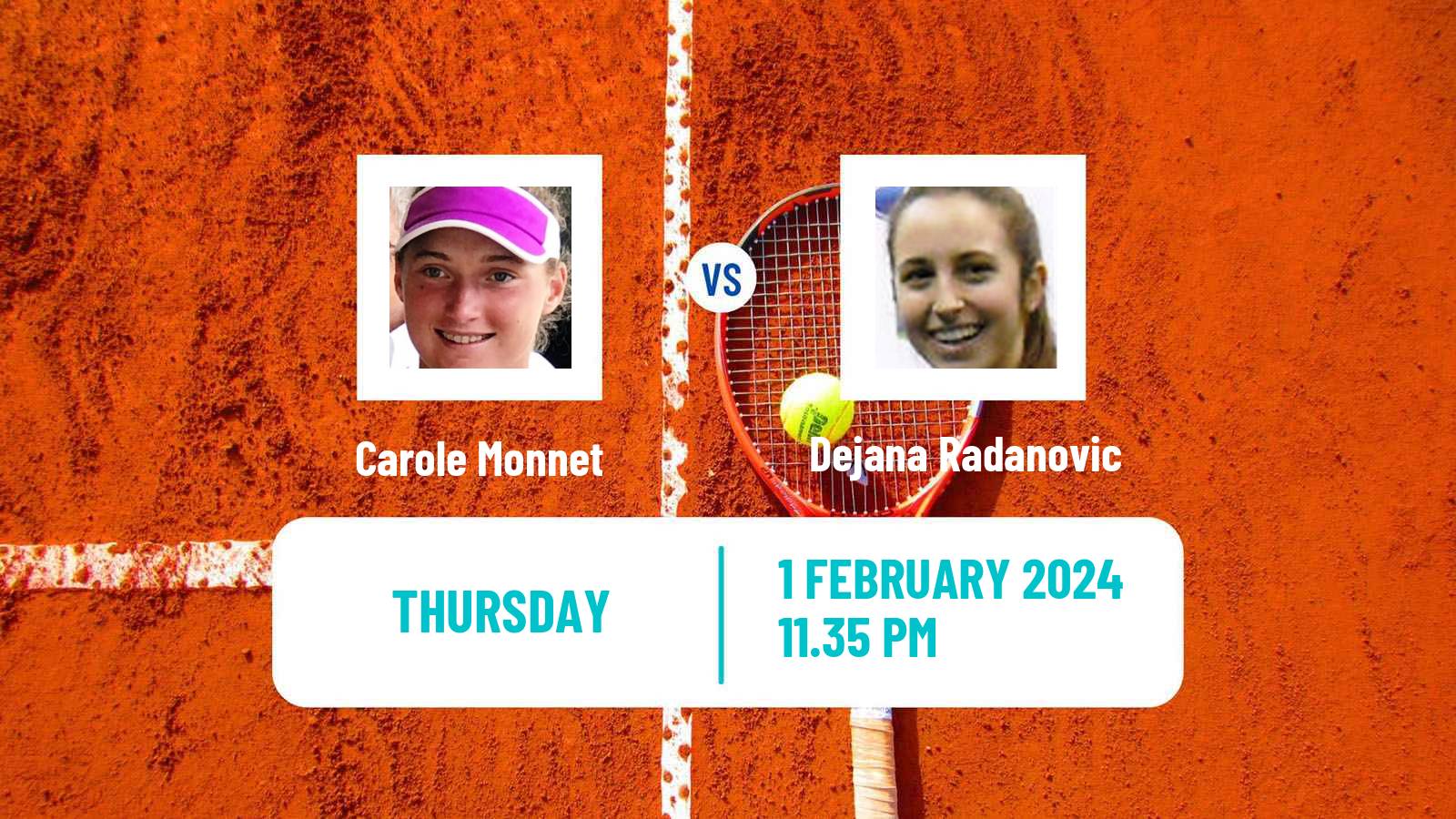 Tennis ITF W50 Indore Women Carole Monnet - Dejana Radanovic