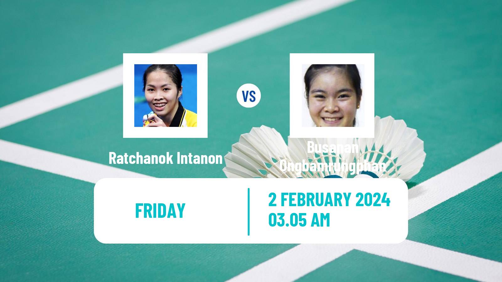 Badminton BWF World Tour Thailand Masters Women Ratchanok Intanon - Busanan Ongbamrungphan