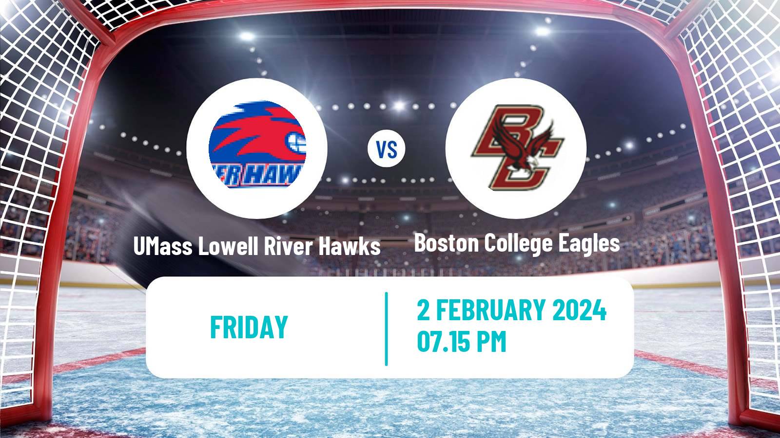 Hockey NCAA Hockey UMass Lowell River Hawks - Boston College Eagles