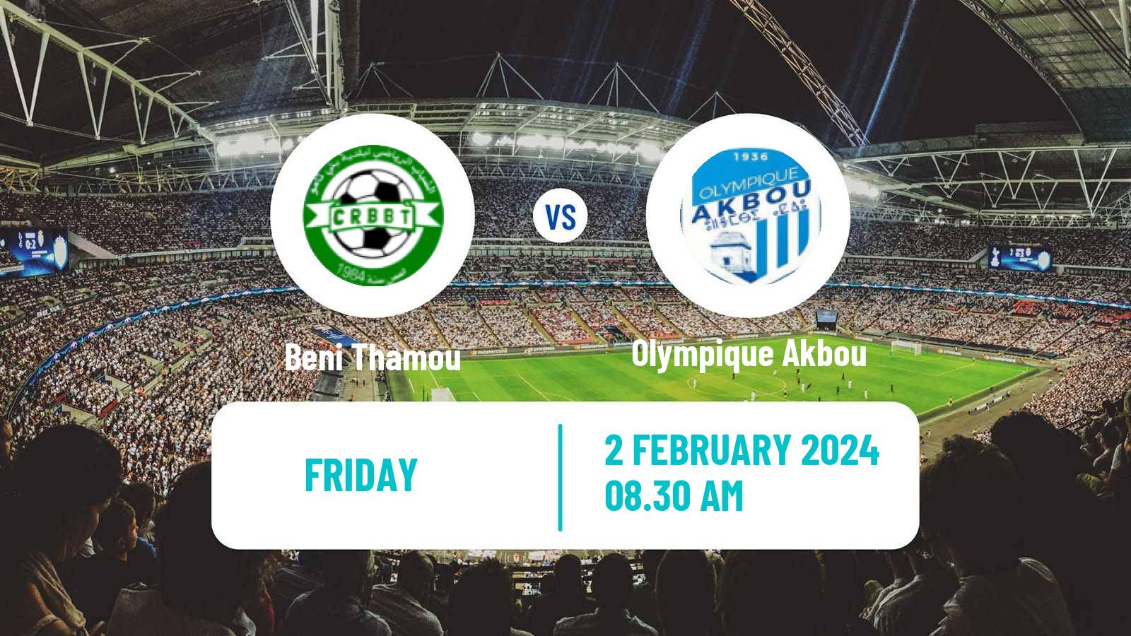 Soccer Algerian Cup Beni Thamou - Olympique Akbou