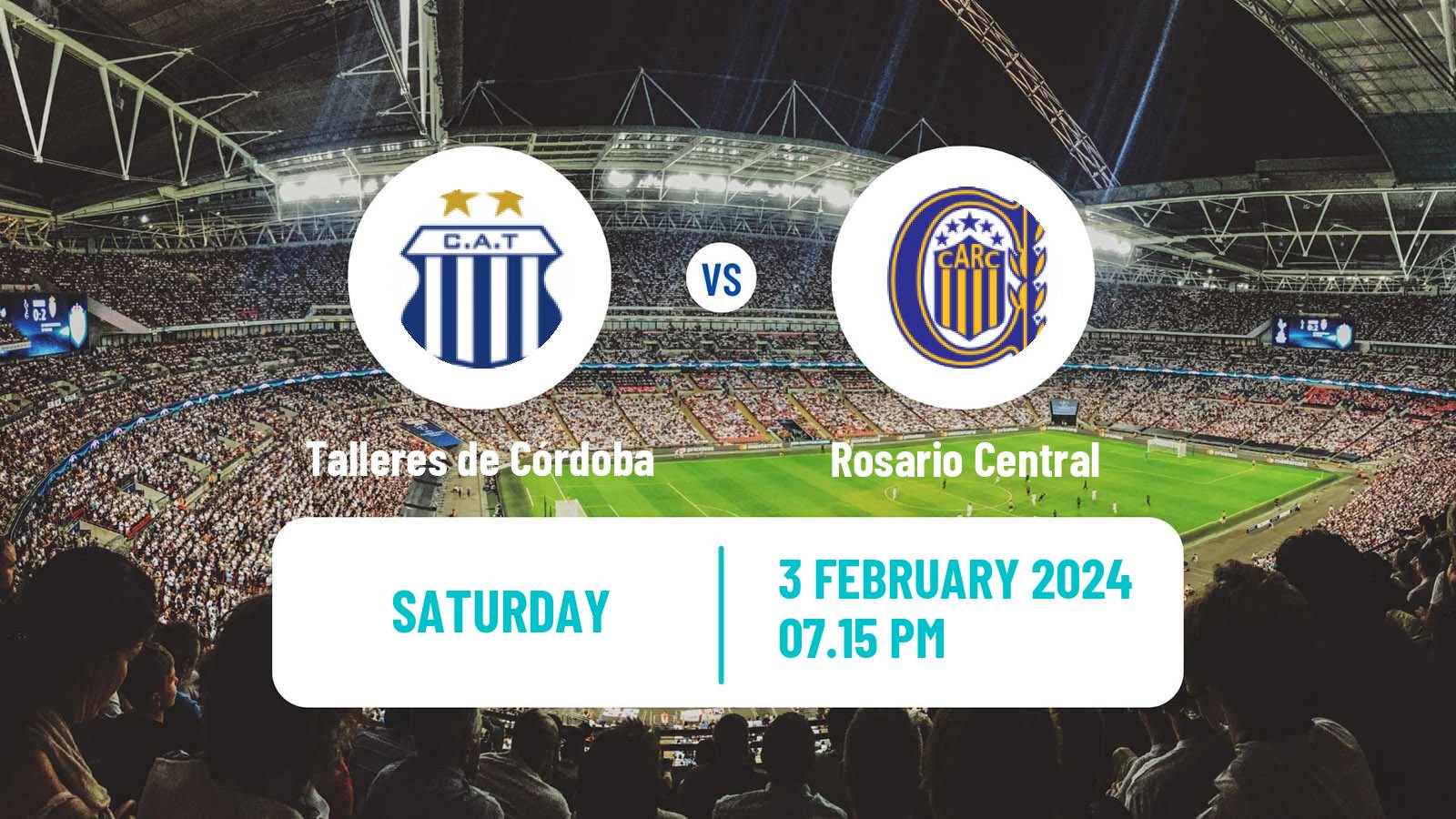 Soccer Argentinian Copa de la Liga Profesional Talleres de Córdoba - Rosario Central