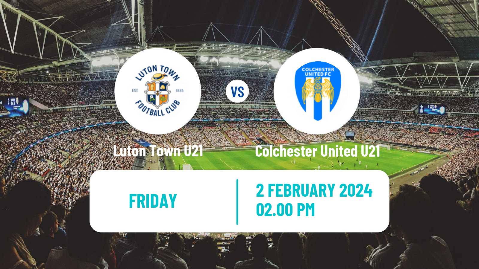 Soccer English Premier League Cup Luton Town U21 - Colchester United U21