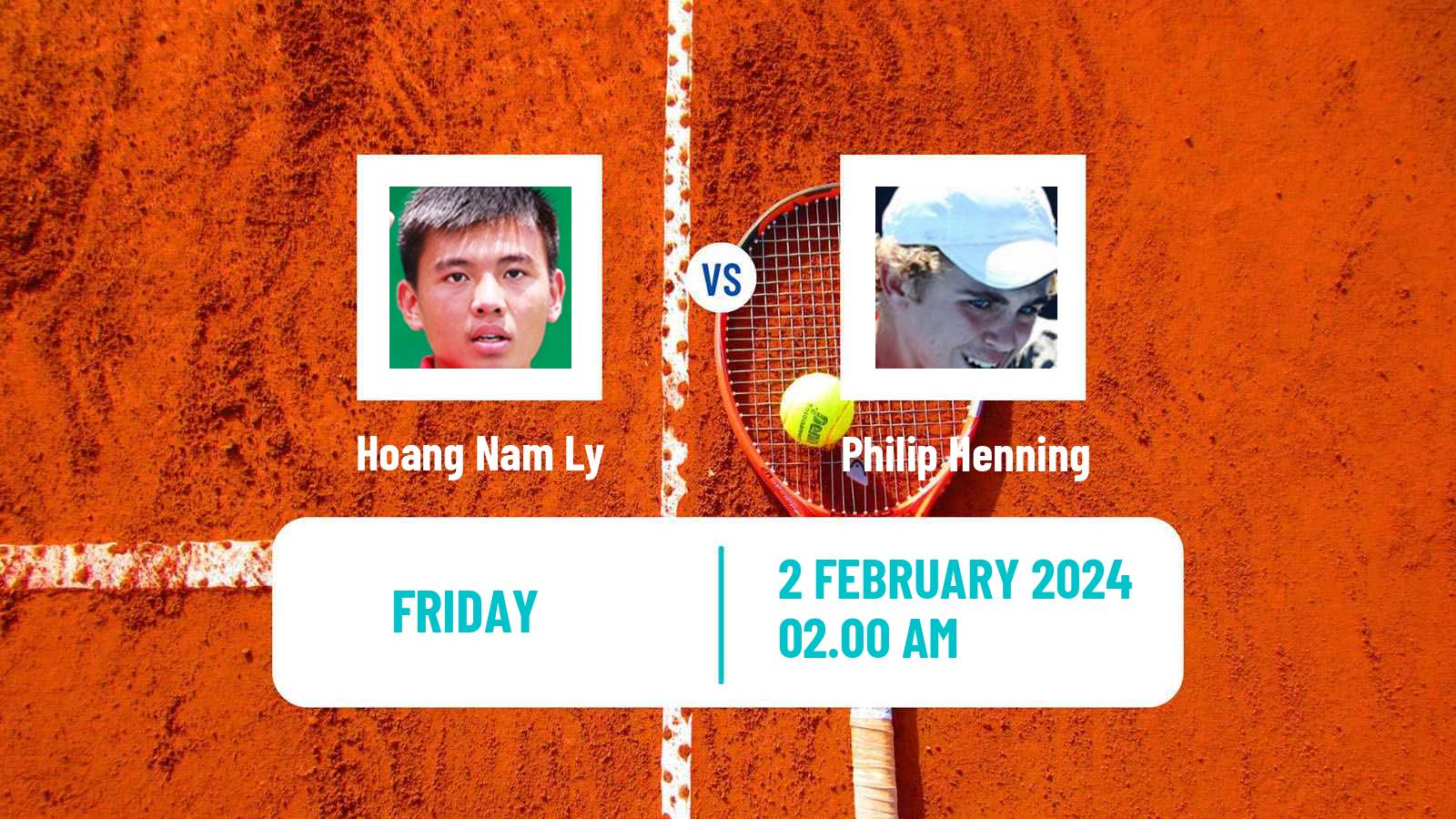 Tennis Davis Cup World Group II Hoang Nam Ly - Philip Henning
