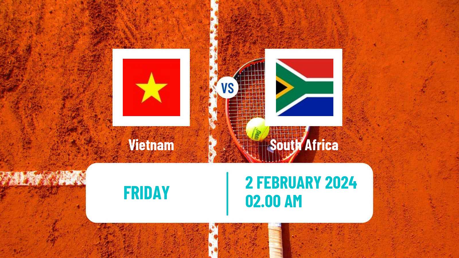 Tennis Davis Cup World Group II Teams Vietnam - South Africa
