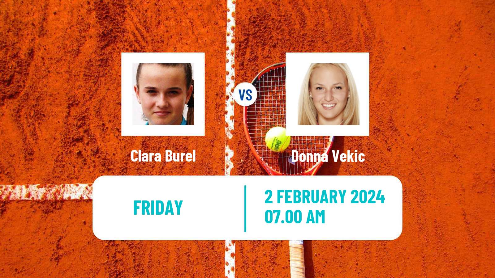 Tennis WTA Linz Clara Burel - Donna Vekic