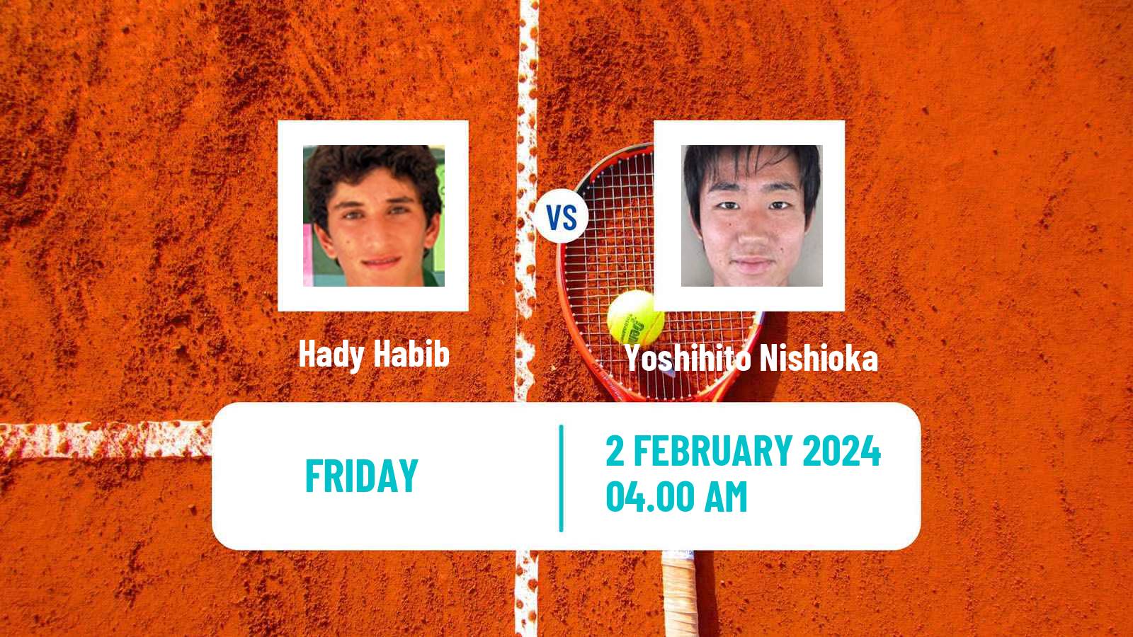 Tennis Davis Cup World Group I Hady Habib - Yoshihito Nishioka