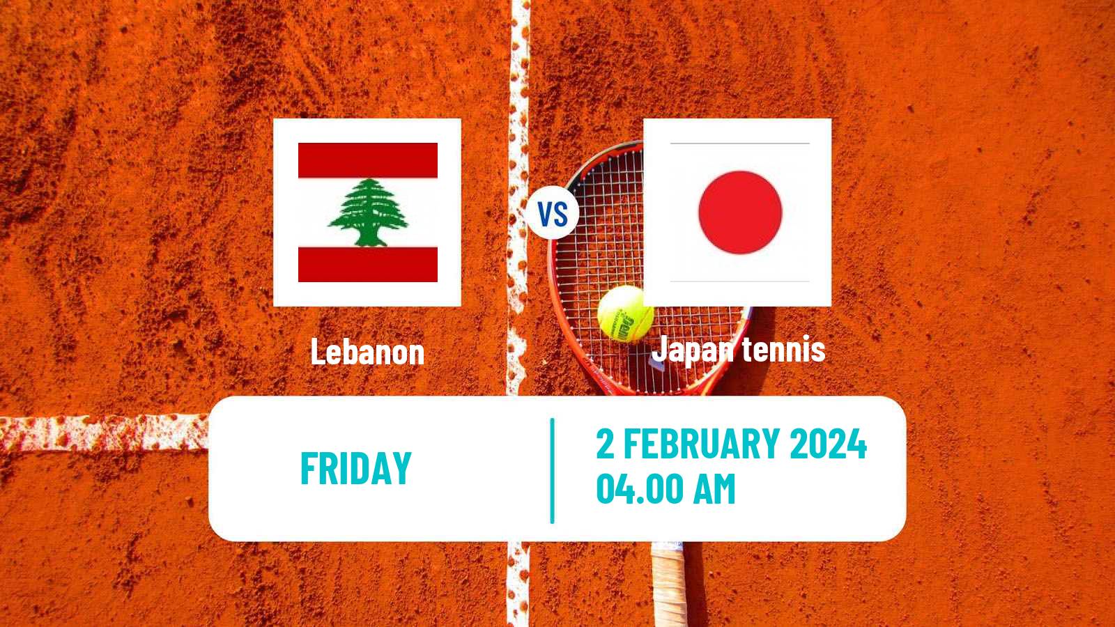 Tennis Davis Cup World Group I Teams Lebanon - Japan