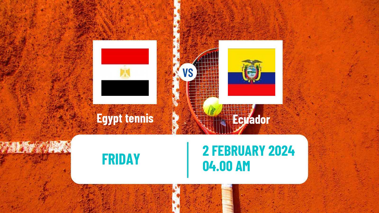 Tennis Davis Cup World Group I Teams Egypt - Ecuador