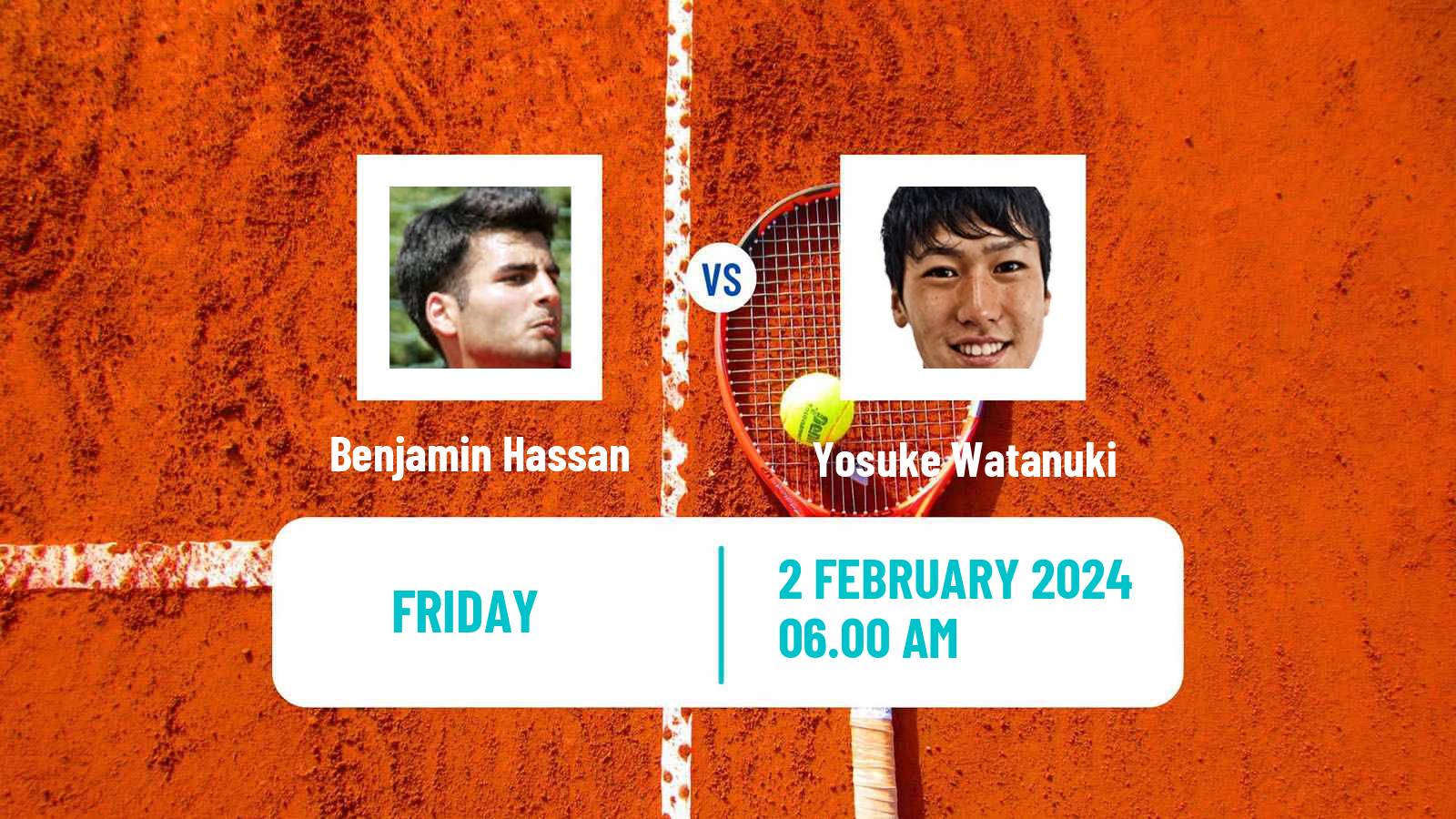 Tennis Davis Cup World Group I Benjamin Hassan - Yosuke Watanuki