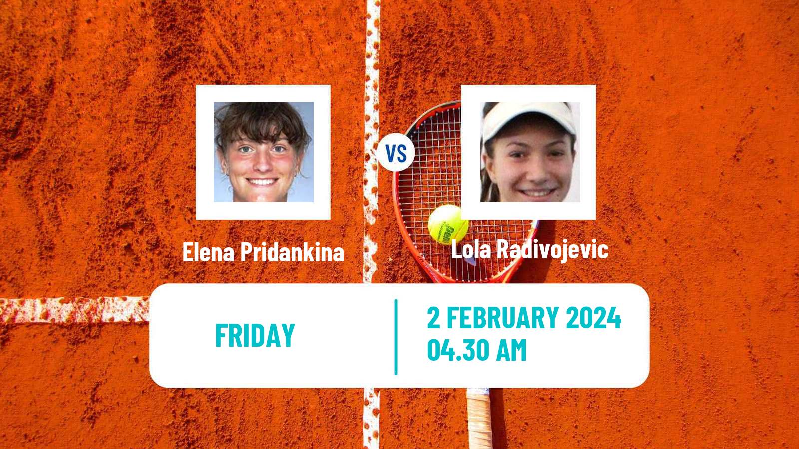 Tennis ITF W35 Sharm Elsheikh Women Elena Pridankina - Lola Radivojevic
