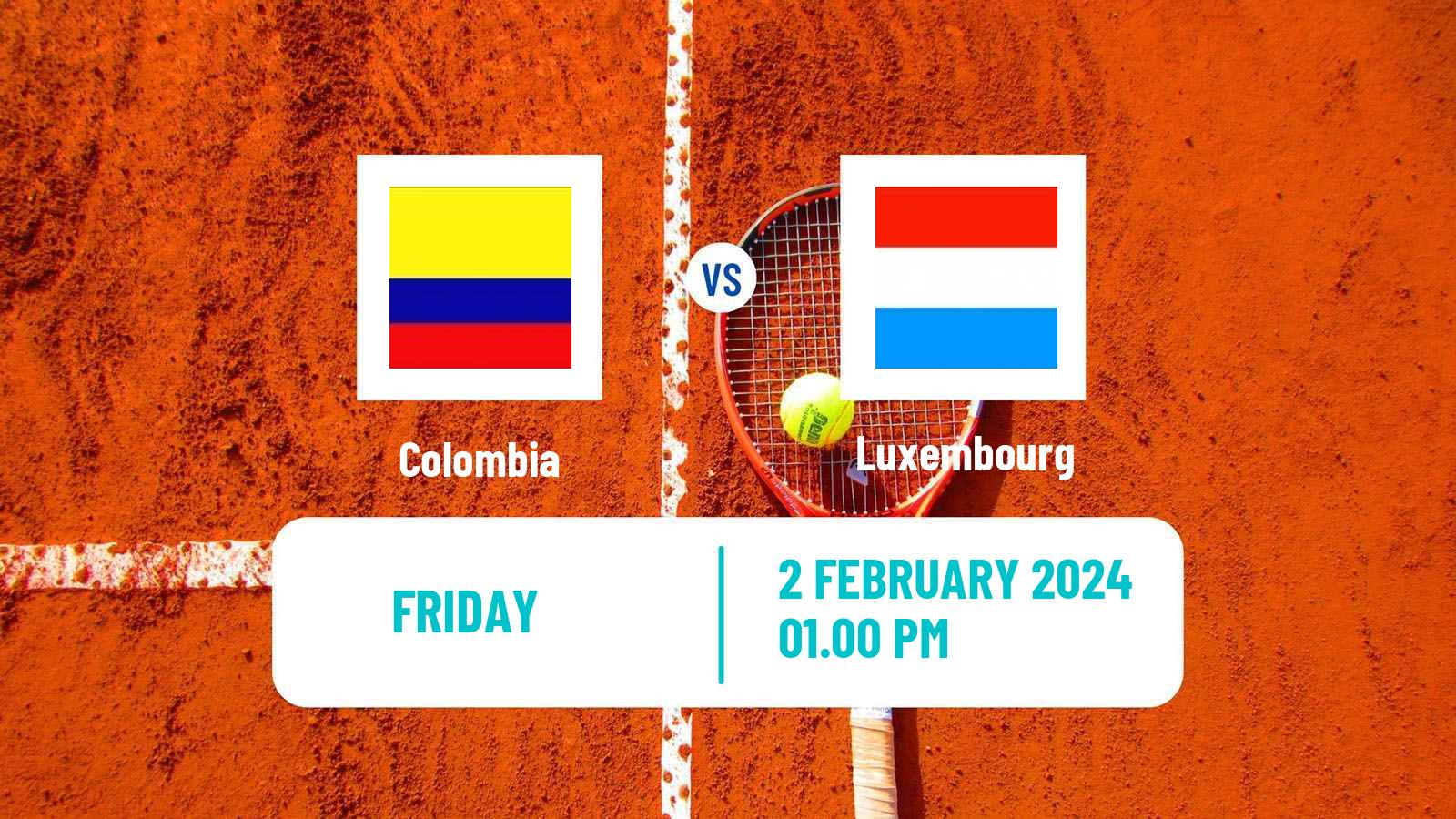 Tennis Davis Cup World Group I Teams Colombia - Luxembourg