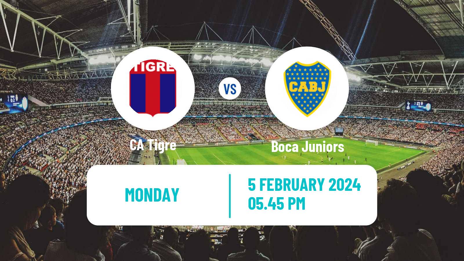 Soccer Argentinian Copa de la Liga Profesional Tigre - Boca Juniors