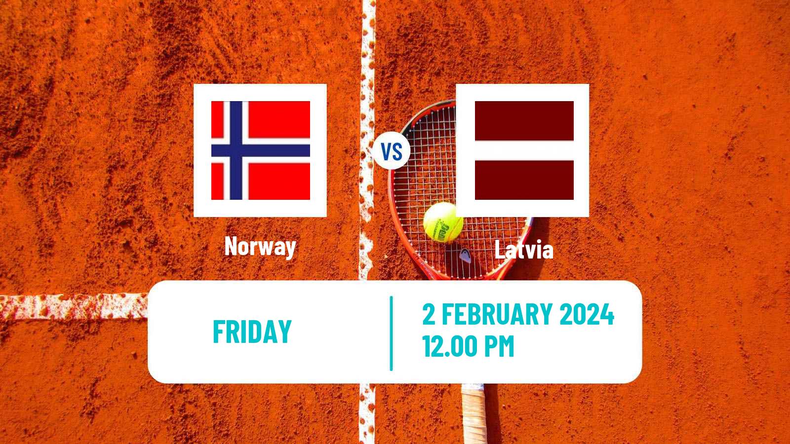 Tennis Davis Cup World Group I Teams Norway - Latvia