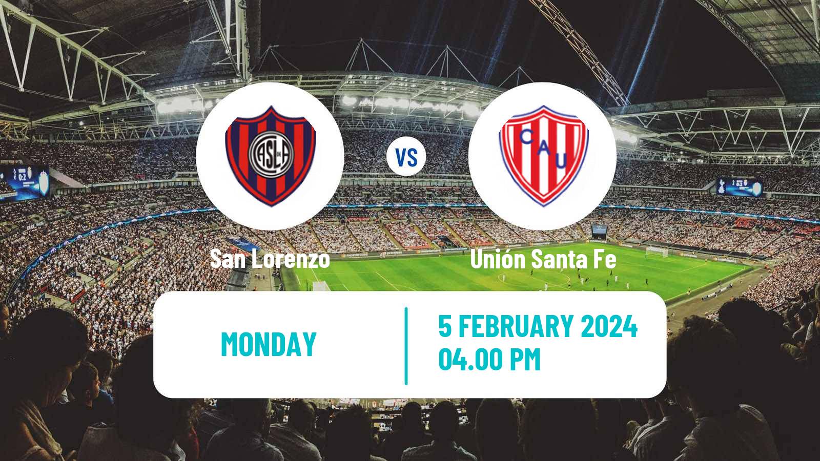 Soccer Argentinian Copa de la Liga Profesional San Lorenzo - Unión Santa Fe