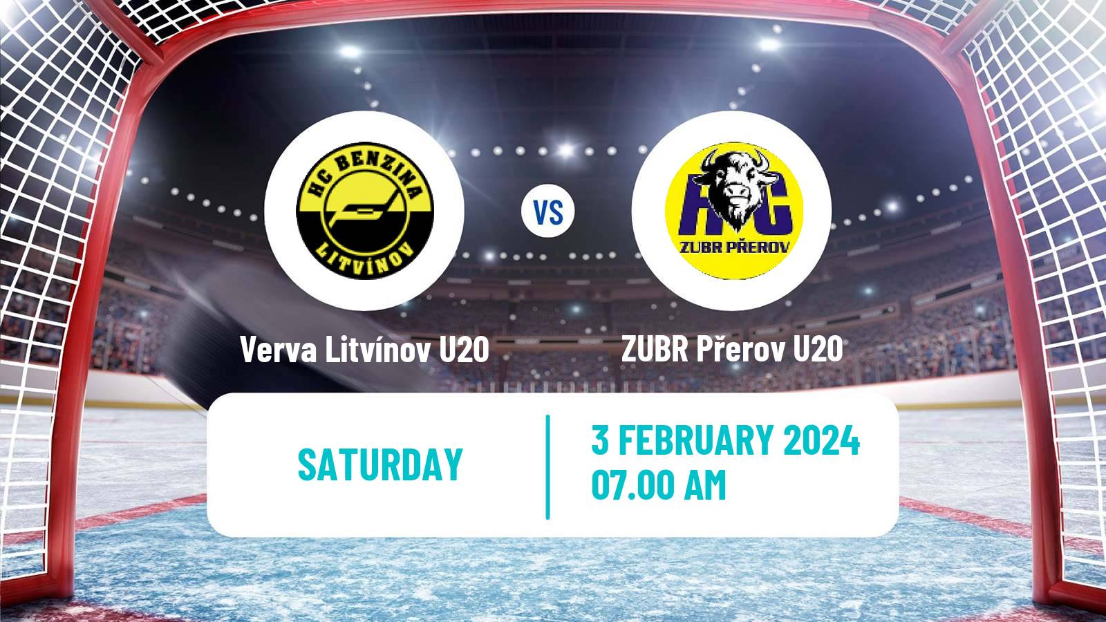 Hockey Czech ELJ Verva Litvínov U20 - ZUBR Přerov U20