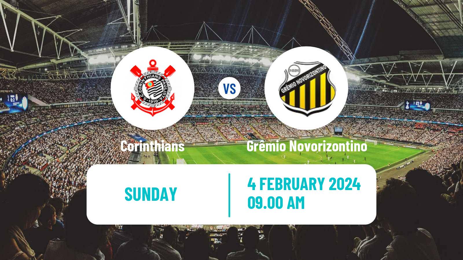 Soccer Brazilian Campeonato Paulista Corinthians - Grêmio Novorizontino