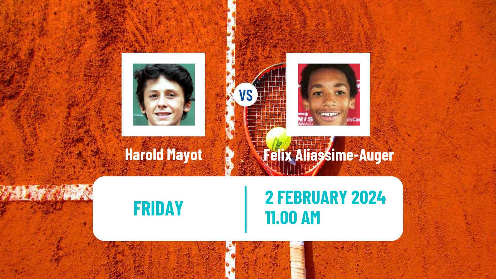 Tennis ATP Montpellier Harold Mayot - Felix Aliassime-Auger