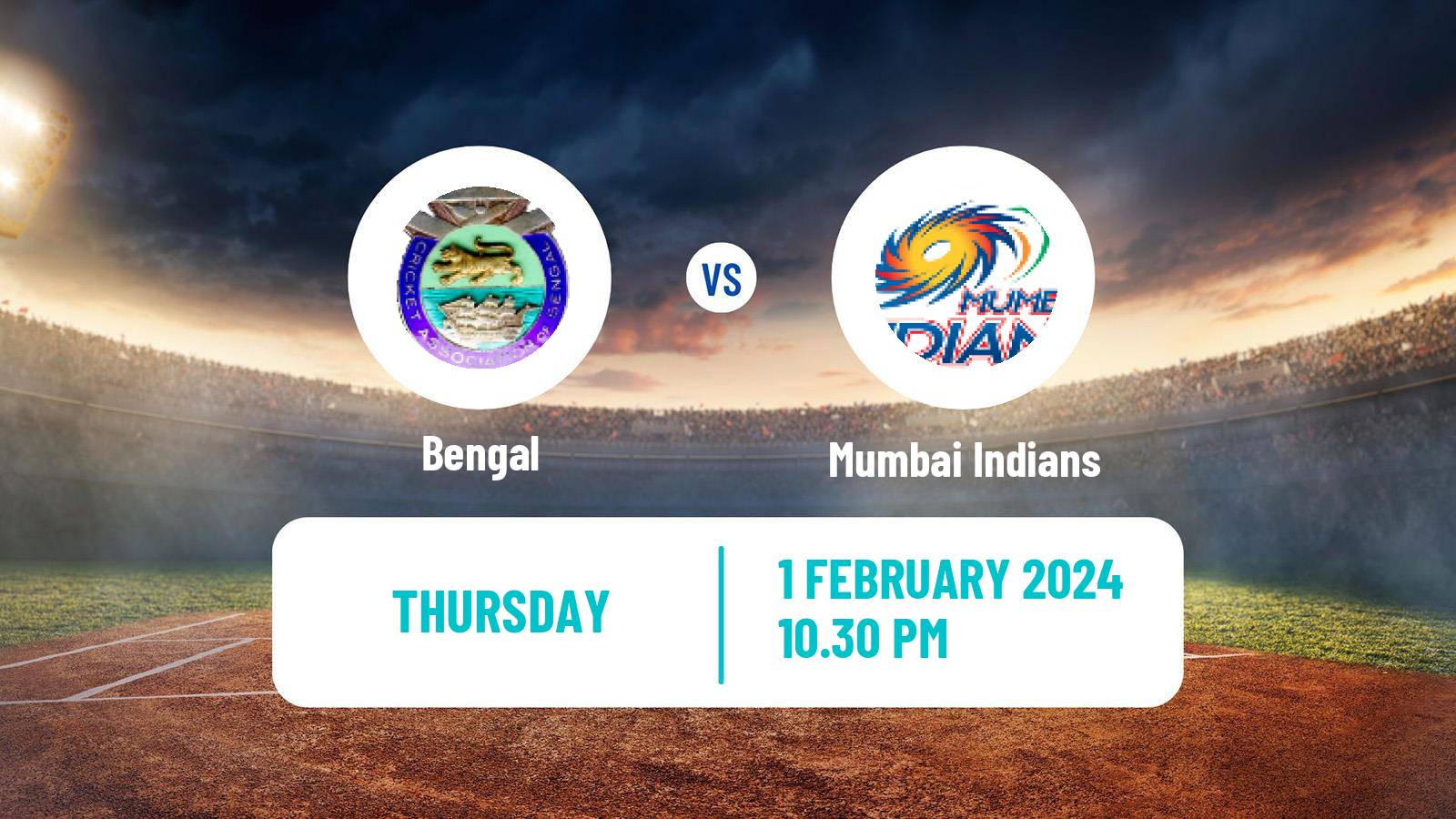 Cricket Ranji Trophy Bengal - Mumbai Indians