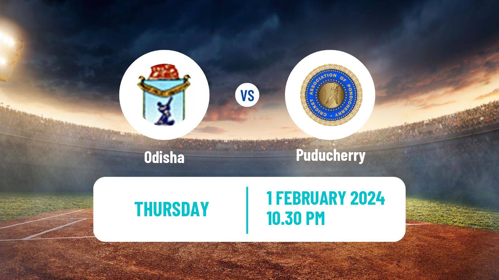 Cricket Ranji Trophy Odisha - Puducherry