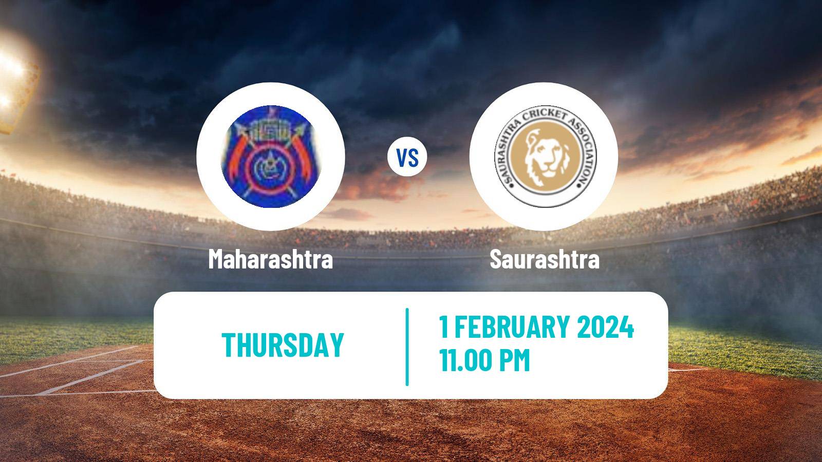 Cricket Ranji Trophy Maharashtra - Saurashtra