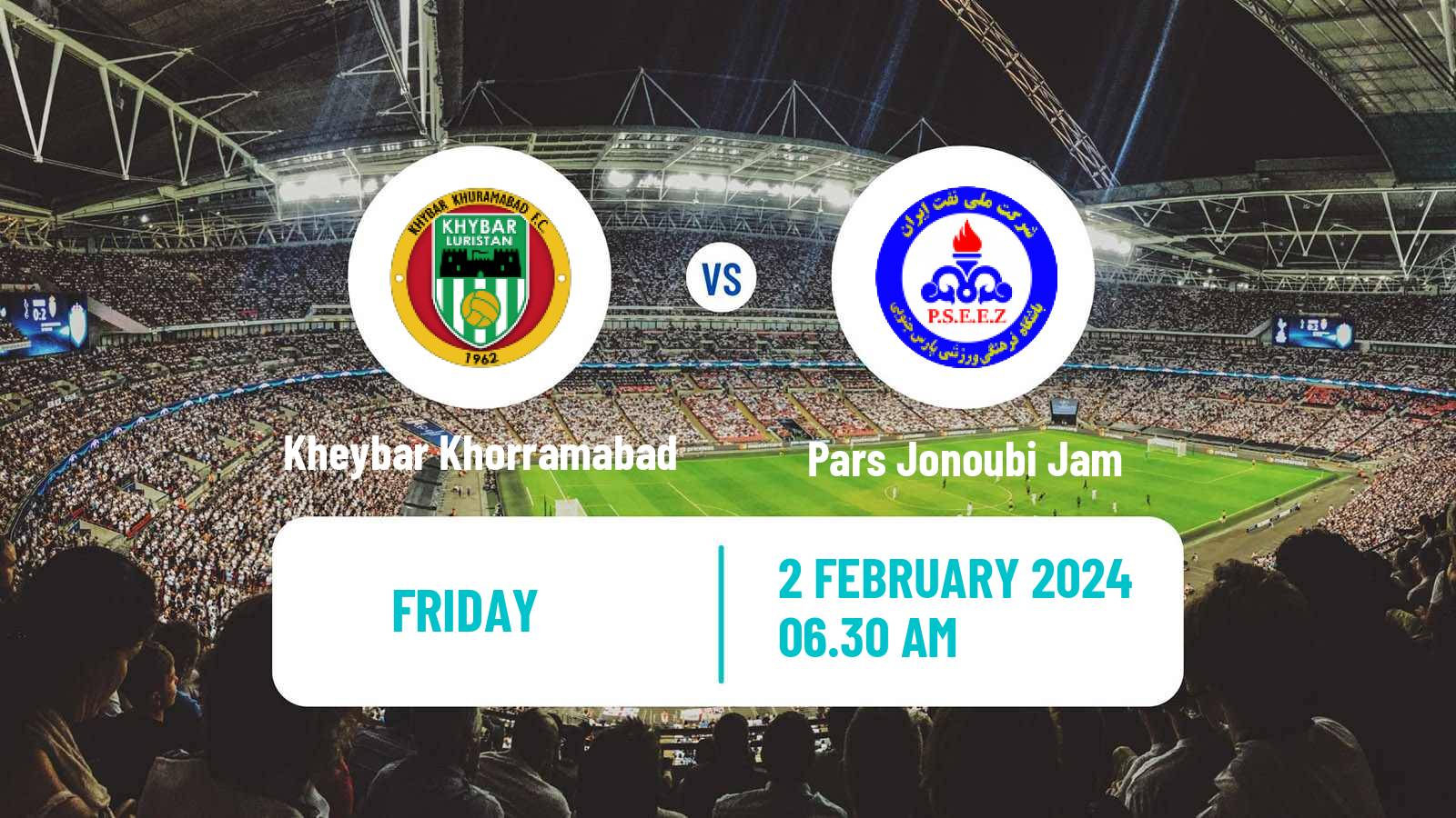 Soccer Iran Division 1 Kheybar Khorramabad - Pars Jonoubi Jam