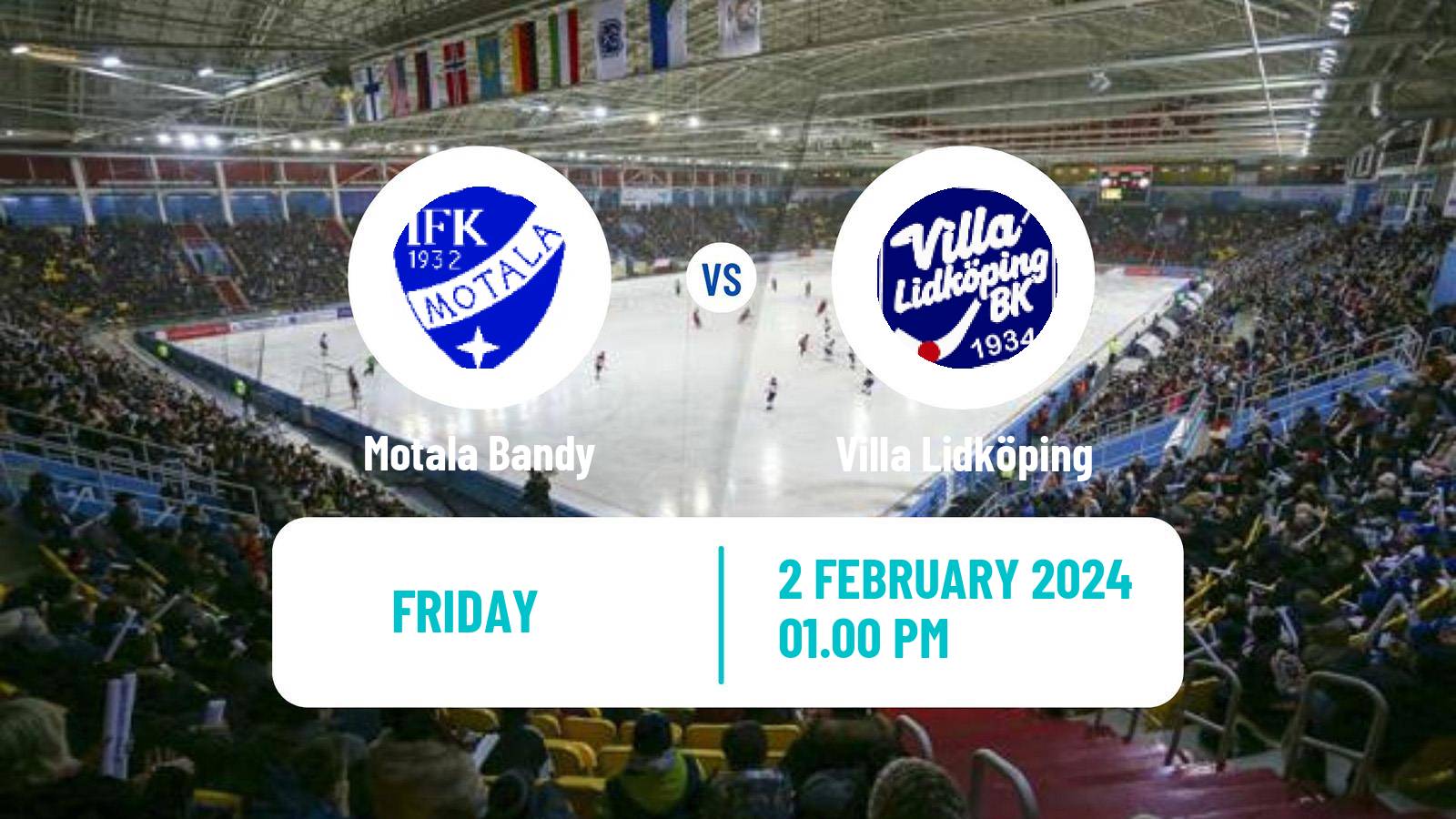 Bandy Swedish Elitserien Bandy Motala Bandy - Villa Lidköping