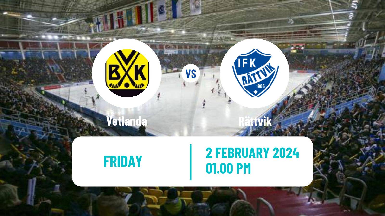 Bandy Swedish Elitserien Bandy Vetlanda - Rättvik