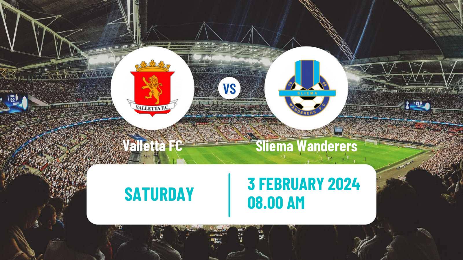 Soccer Maltese Premier League Valletta - Sliema Wanderers