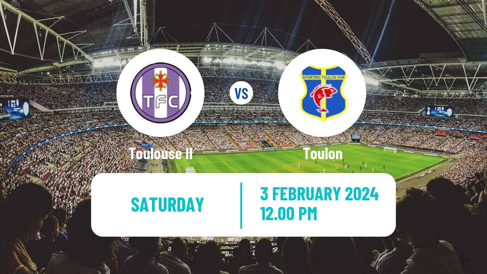 Soccer French National 2 - Group A Toulouse II - Toulon