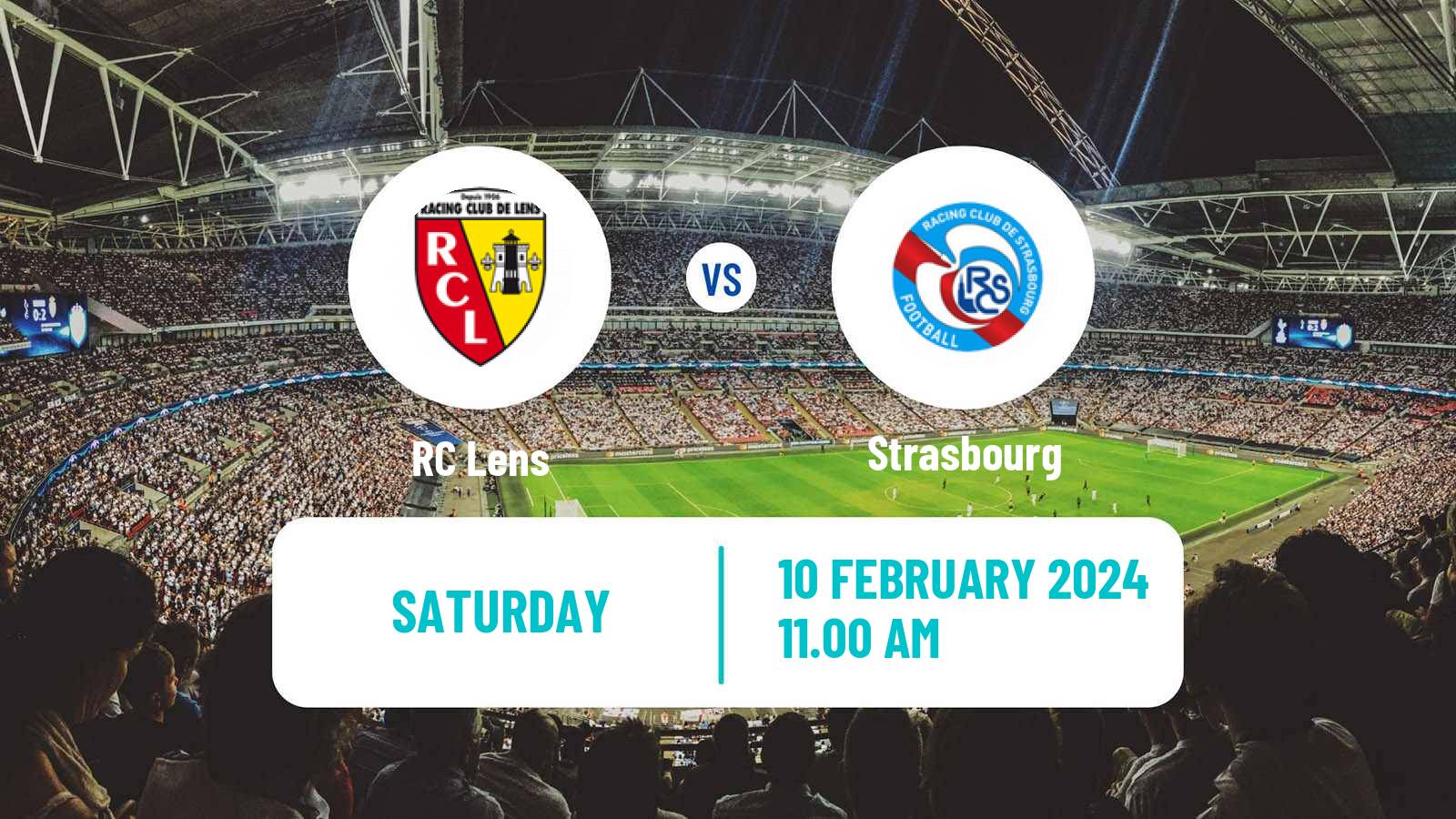Soccer French Ligue 1 Lens - Strasbourg