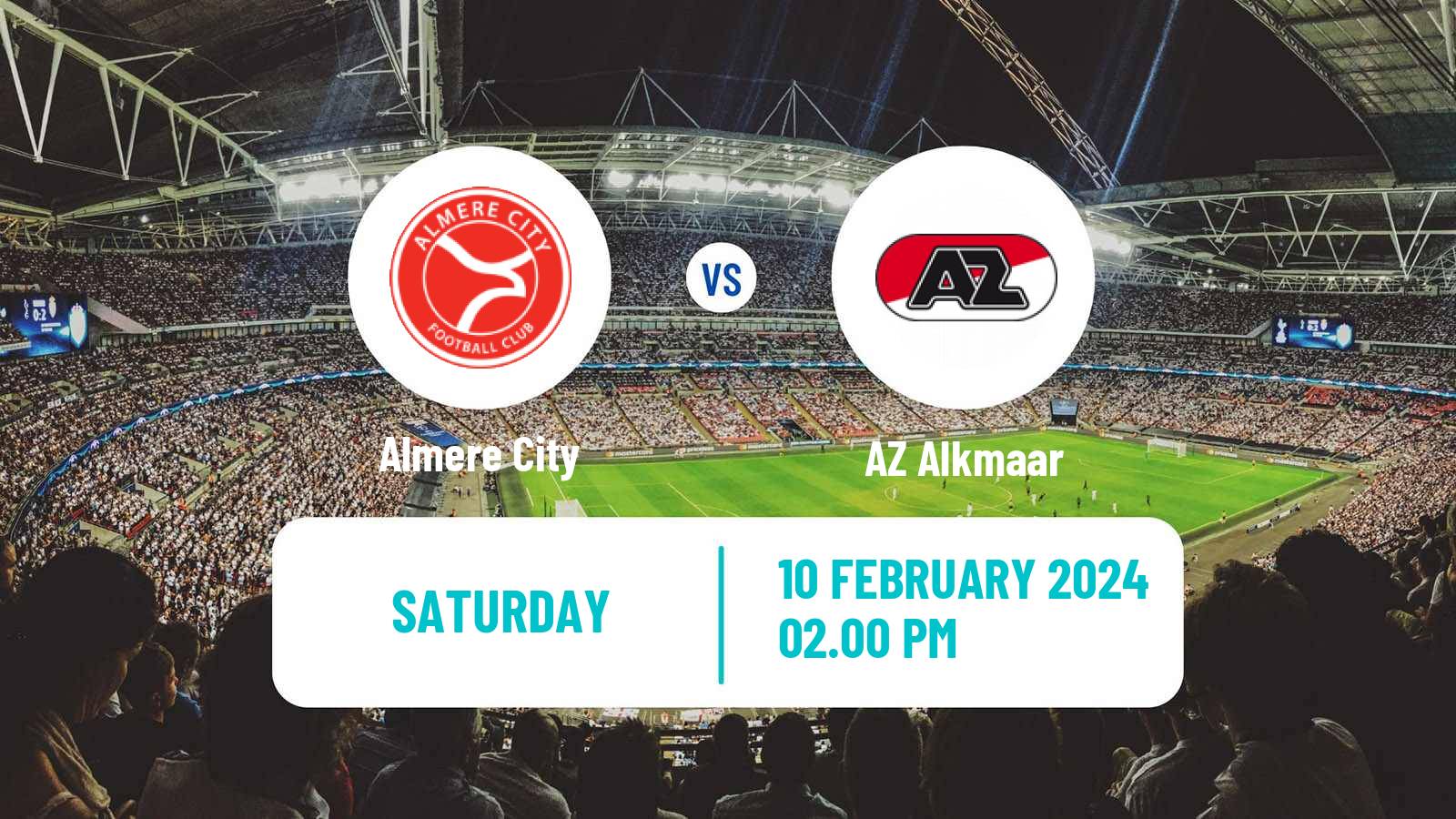 Soccer Dutch Eredivisie Almere City - AZ Alkmaar
