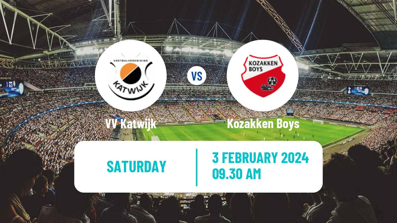 Soccer Dutch Tweede Divisie Katwijk - Kozakken Boys