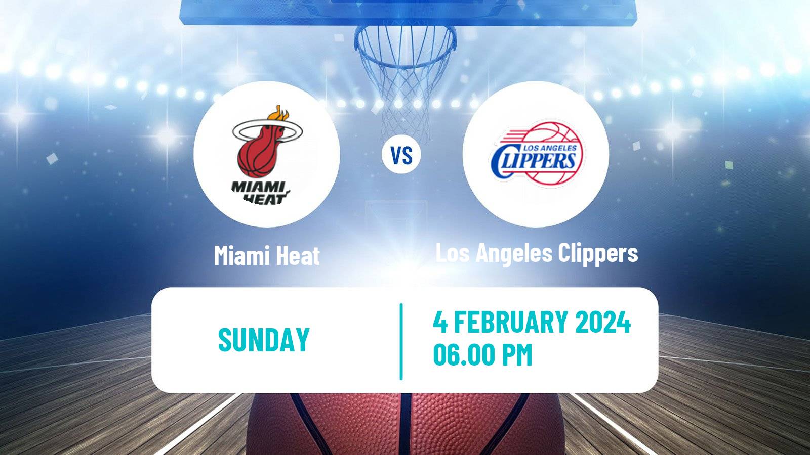 Basketball NBA Miami Heat - Los Angeles Clippers