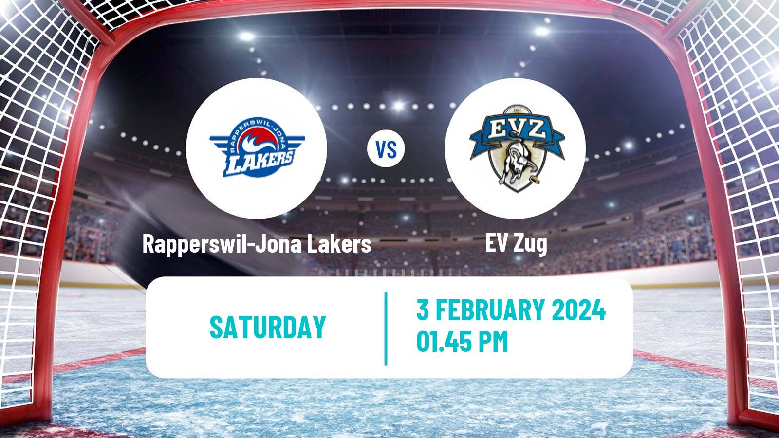 Hockey Swiss National League Hockey Rapperswil-Jona Lakers - EV Zug