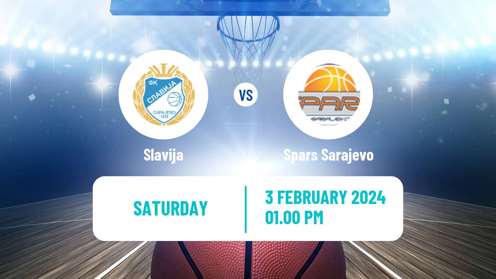 Basketball Bosnian Prvenstvo Basketball Slavija - Spars Sarajevo